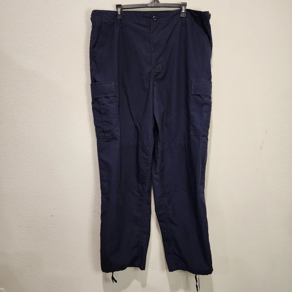 TruSpec Navy Blue Tactical Pants Cargo Pockets Size XL Long EMS